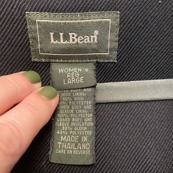 Vintage L.L. Bean Wool Blend Thinsulate Toggle Coat - Picture 5 of 7